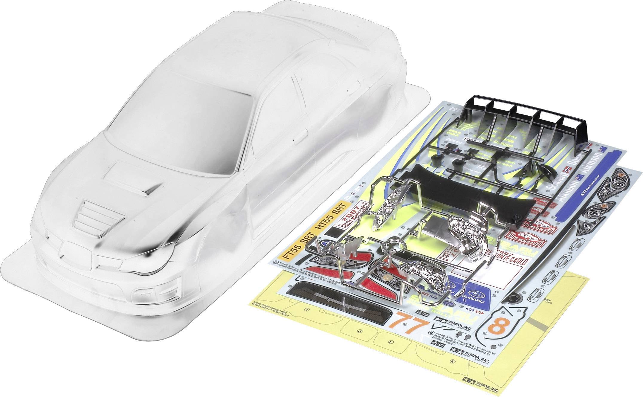 Tamiya 51289 1:10 Karosserie Subaru Impreza WRC 2007 187mm Unlackiert, nicht ausgeschnitten
