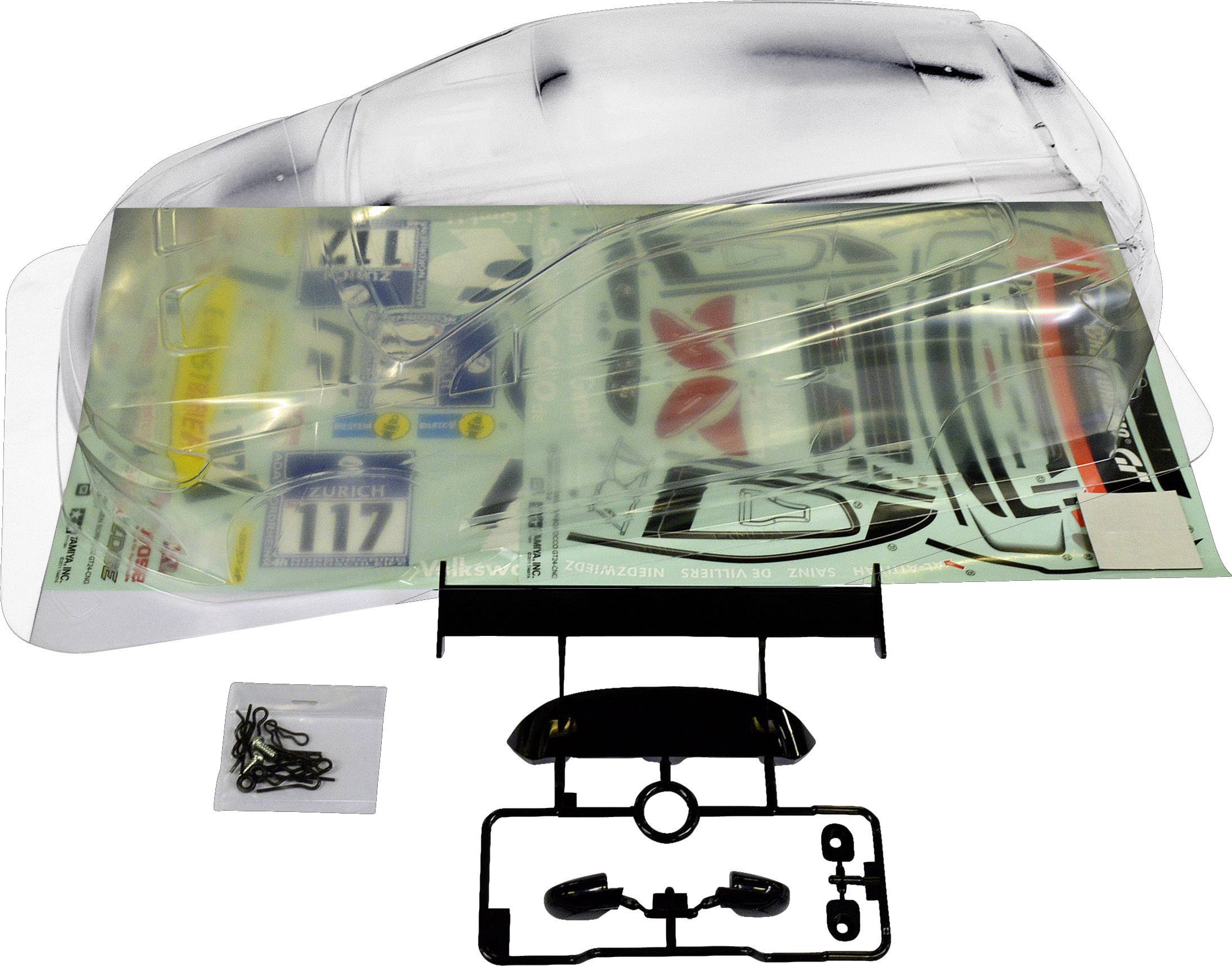 Tamiya 51473 1:10 Karosserie VW Scirocco GT24 RS 188mm Unlackiert, nicht ausgeschnitten