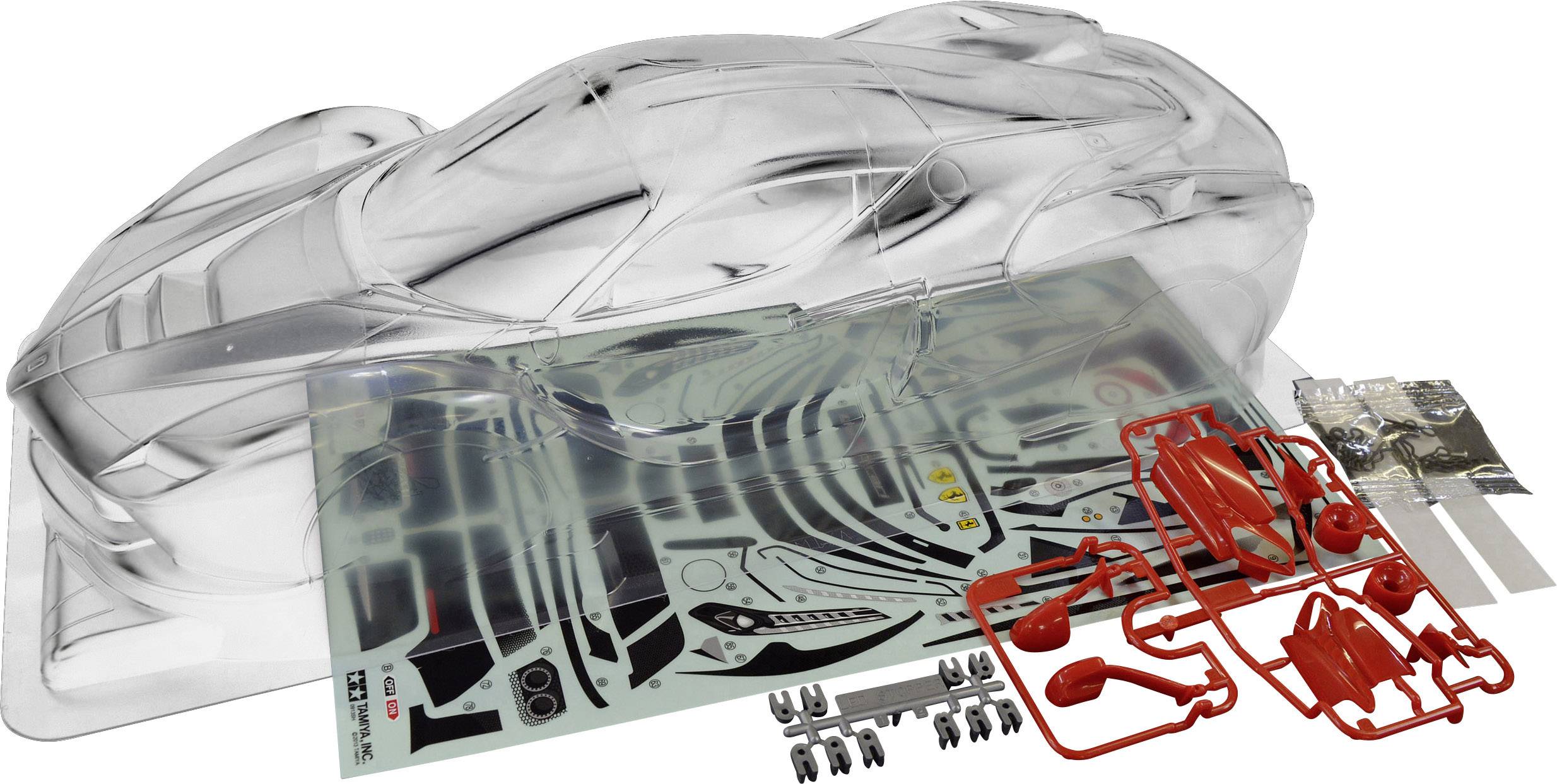 Tamiya 51544 1:10 Karosserie Ferrari LaFerrari 190mm Unlackiert, nicht ausgeschnitten