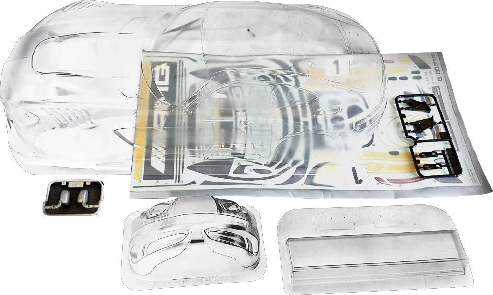 Tamiya 51590 1:10 Karosserie Mercedes-AMG GT3 190mm Unlackiert, nicht ausgeschnitten