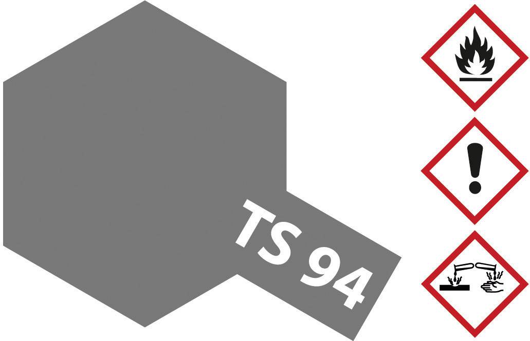 'TS 94'-Logo in grauer sechseckiger Form. Rechts drei Gefahrensymbole: Entflammbar, Achtung, ätzende Gefahr für Haut.