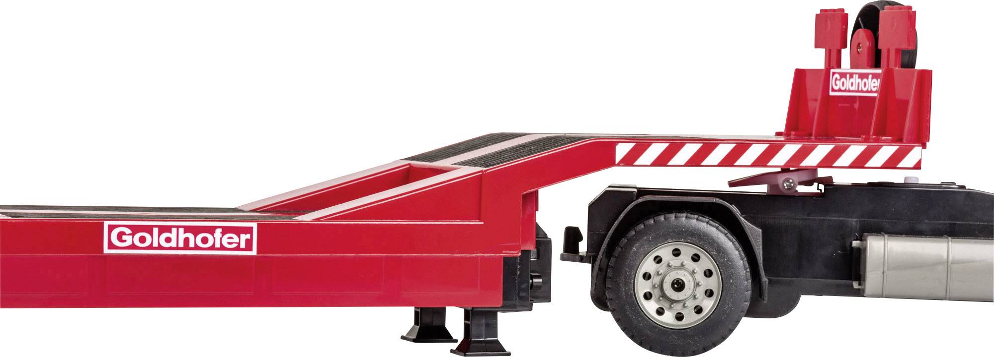 Carson RC Sport Arocs mit Goldhofer Tieflader 1:20 RC Einsteiger Funktionsmodell LKW inkl. Akku, Ladegerät und Senderbatterien