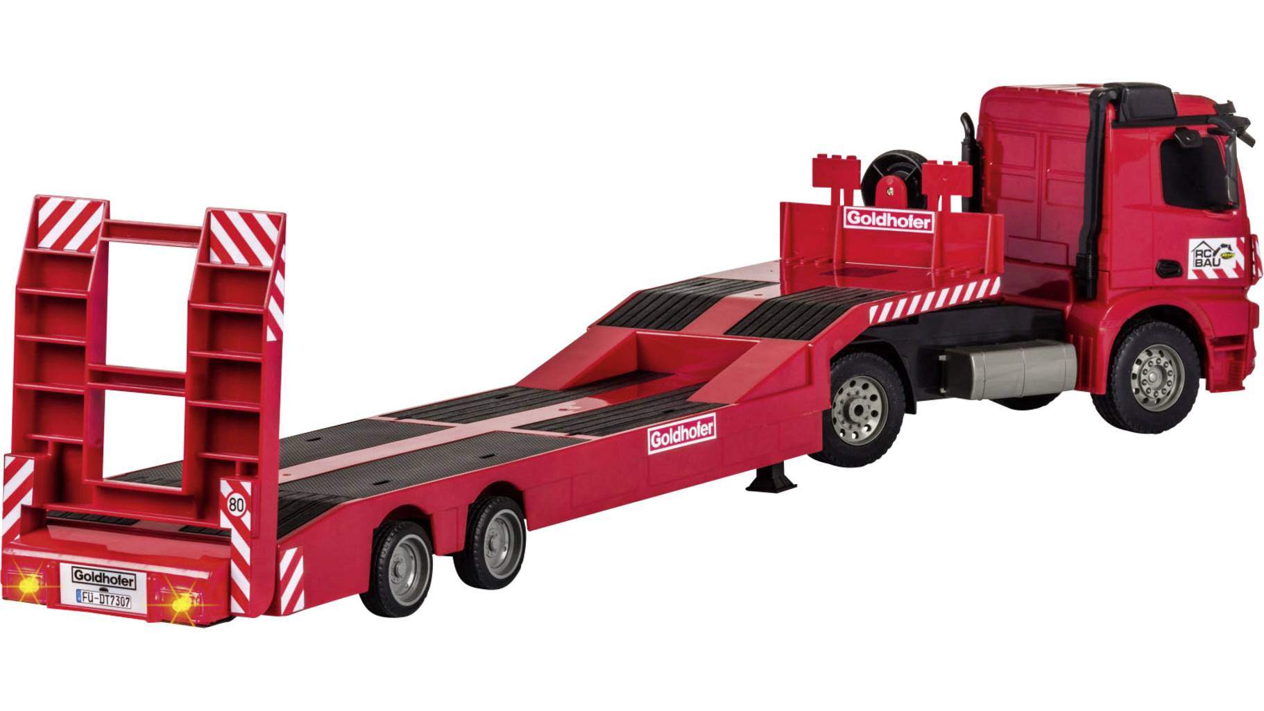Carson Mercedes-Benz Arocs Goldhofer 2.4G 100% RTR, op afstand bestuurd Carson Mercedes-Benz Arocs Goldhofer 2.4G 100% RTR, op afstand bestuurd