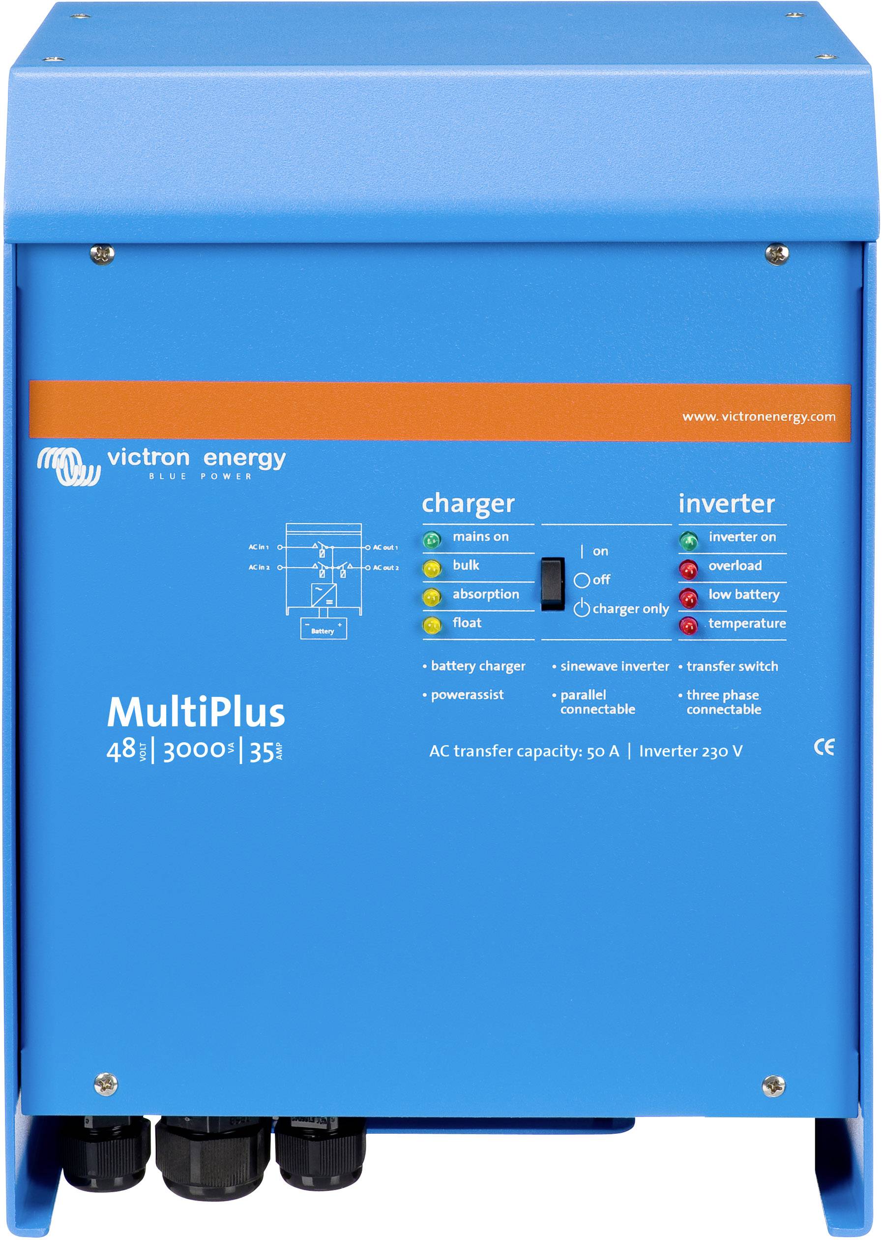 Victron Energy Netzwechselrichter MultiPlus 48/3000/35-50 230 3000W 48 V/DC - 230 V/AC integrierter Laderegler