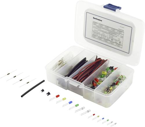 LED-Sortiment Rot, Blau, Grün, Gelb, Kaltweiß Rund 3 mm, 5mm 100 mcd, 600 mcd, 800 mcd,