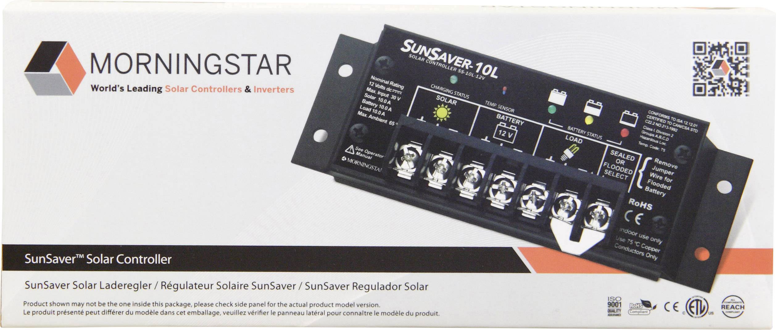 Morningstar SunSaver SS-10L 12V Laderegler PWM 12V 65A