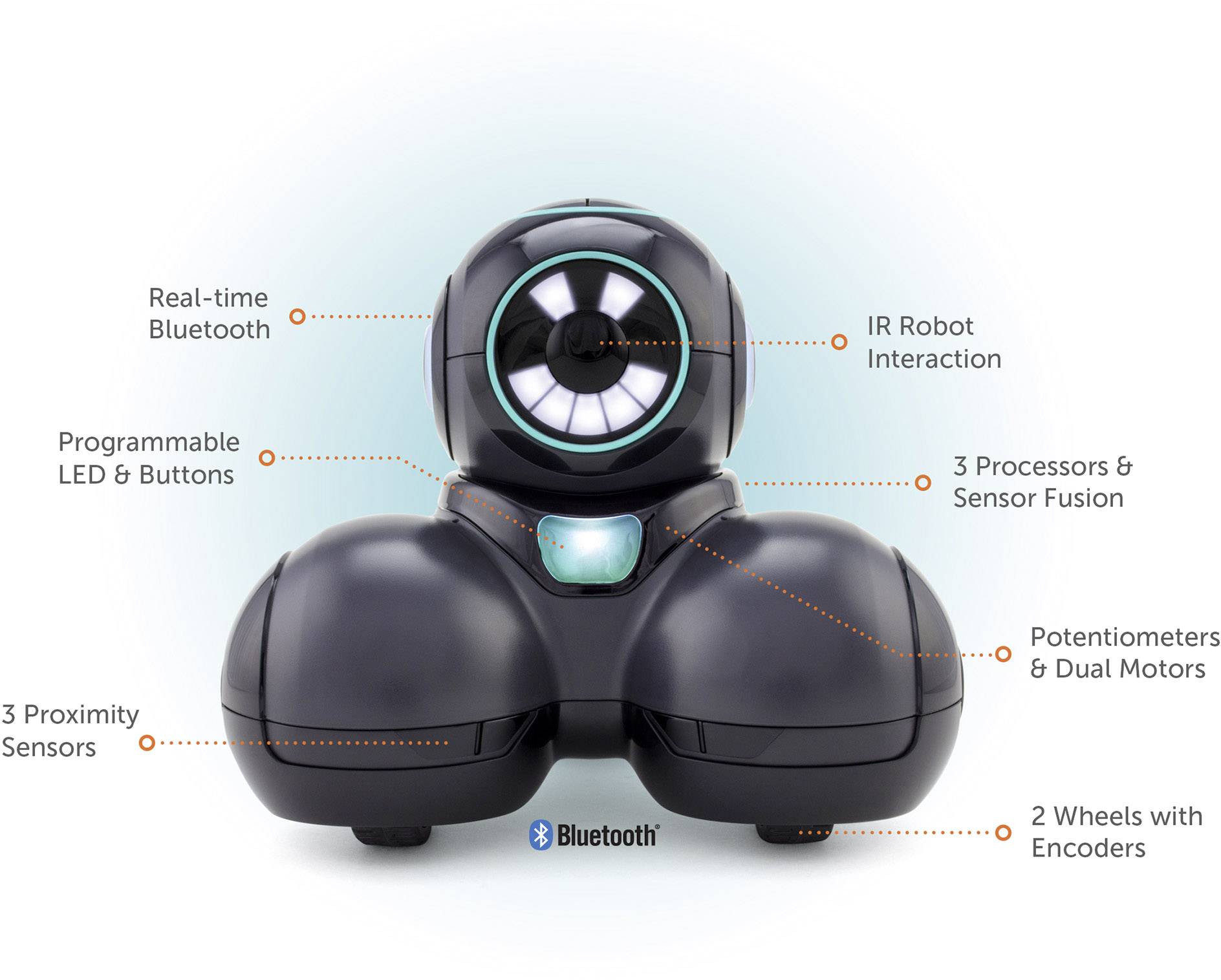 Wonder Workshop Cue Roboterball Bluetooth® - kompatibel zu iOS und Android