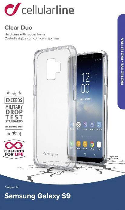 Cellularline CLEARDUOGALS9T Backcover Galaxy S9 Transparent