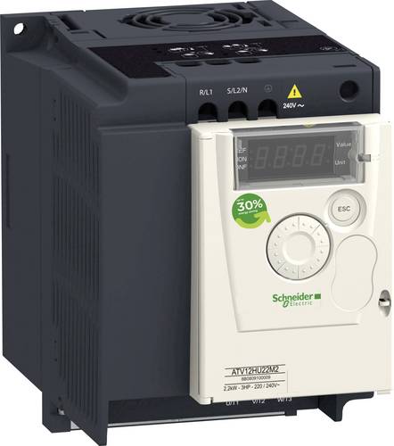 Schneider Electric – Convertisseur de fréquence 1,5 kW – Tension 230 V CA – Courant 14,9 A – Fréquence 0,5 à 400 Hz – Installation simple dans