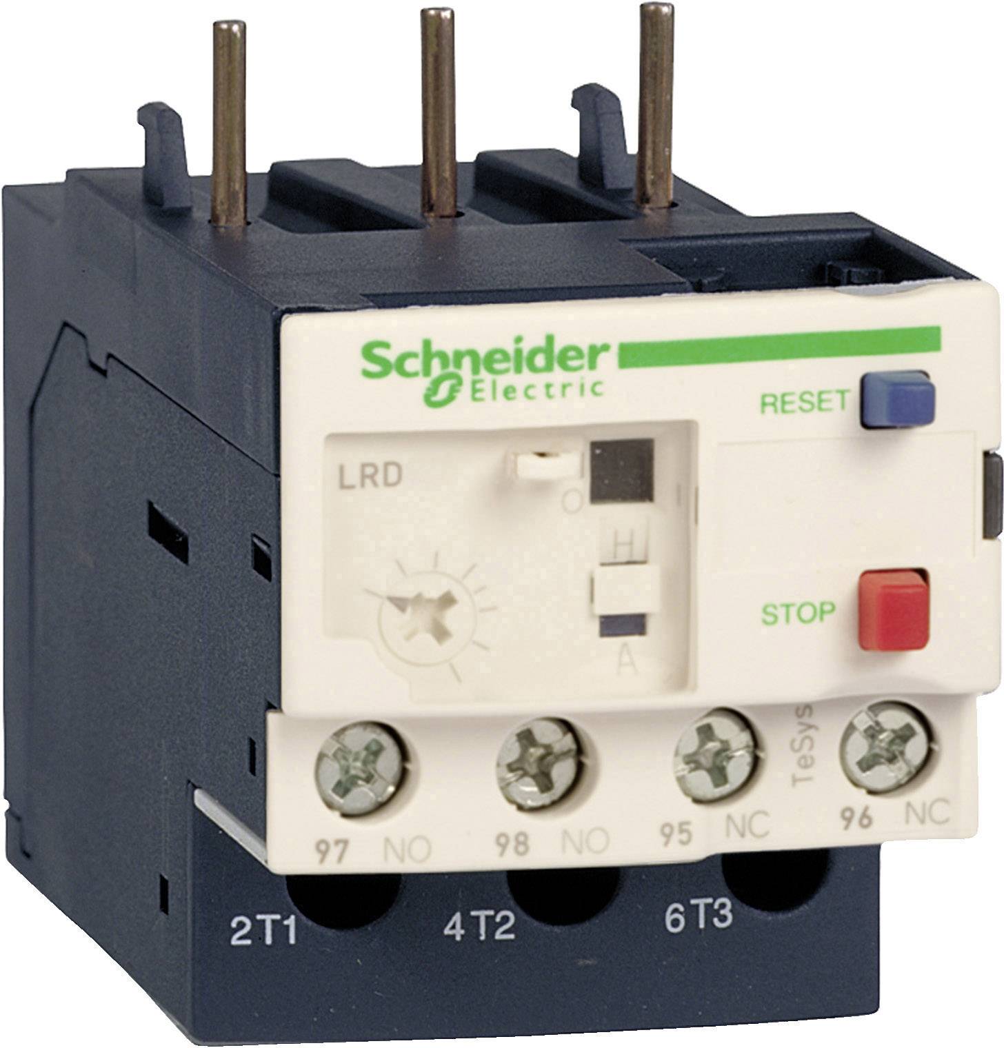 Ein thermisches Überlastrelais von Schneider Electric mit Tasten 