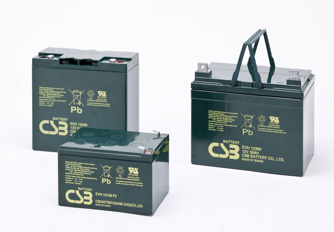 CSB Battery EVH 12390 EVH12390 Bleiakku 12V 39Ah Blei-Vlies (AGM) (B x H x T) 196 x 178 x 155mm M6-Schraubanschluss Zyklenfest