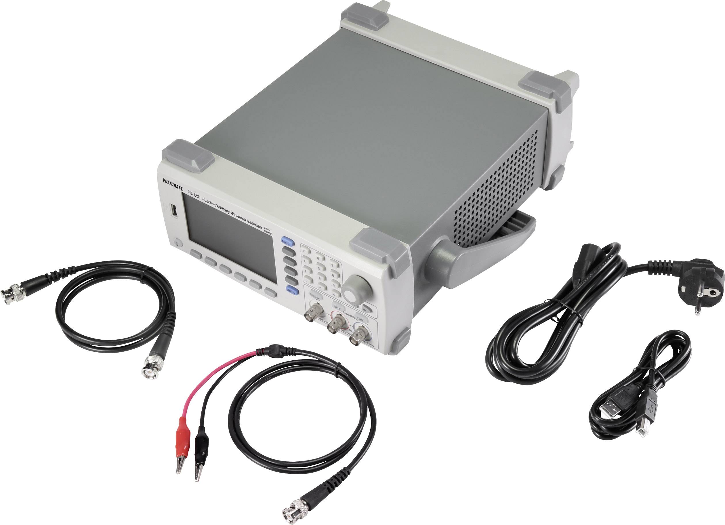 VOLTCRAFT FG-1251 Funktionsgenerator netzbetrieben 1 µHz - 25MHz 2-Kanal Sinus, Rechteck, Arbiträr, Dreieck