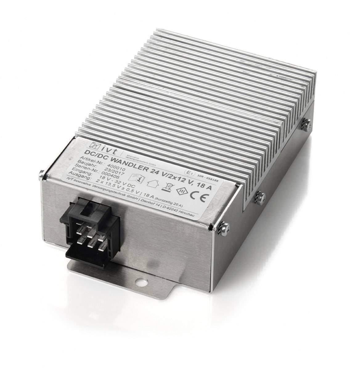 IVT 24V/2x12V DC/DC-Wandler 24 V/DC - 12 V/DC/20A