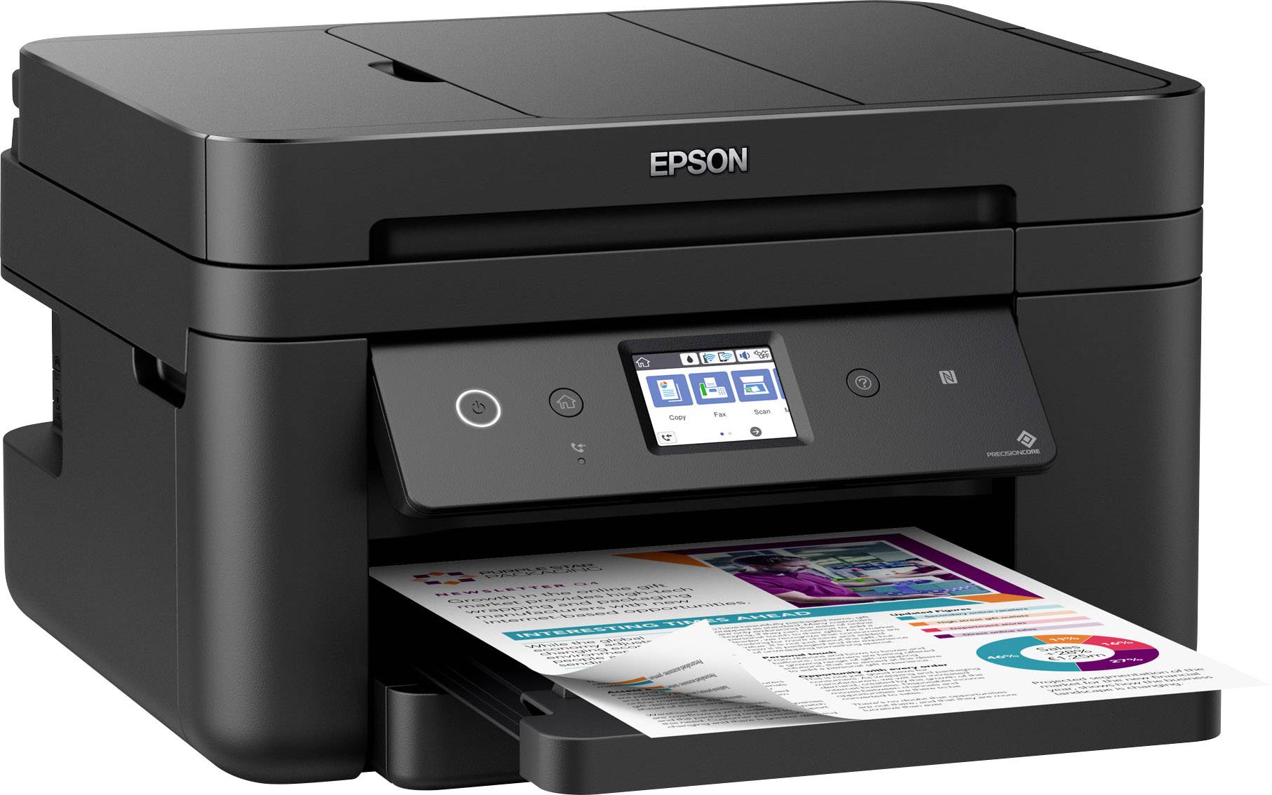 Epson WorkForce WF-2860DWF Multifunktionsdrucker Tintenstrahl Farbe A4 Drucker, Scanner, Kopierer, Fax LAN, WLAN, NFC, Duplex