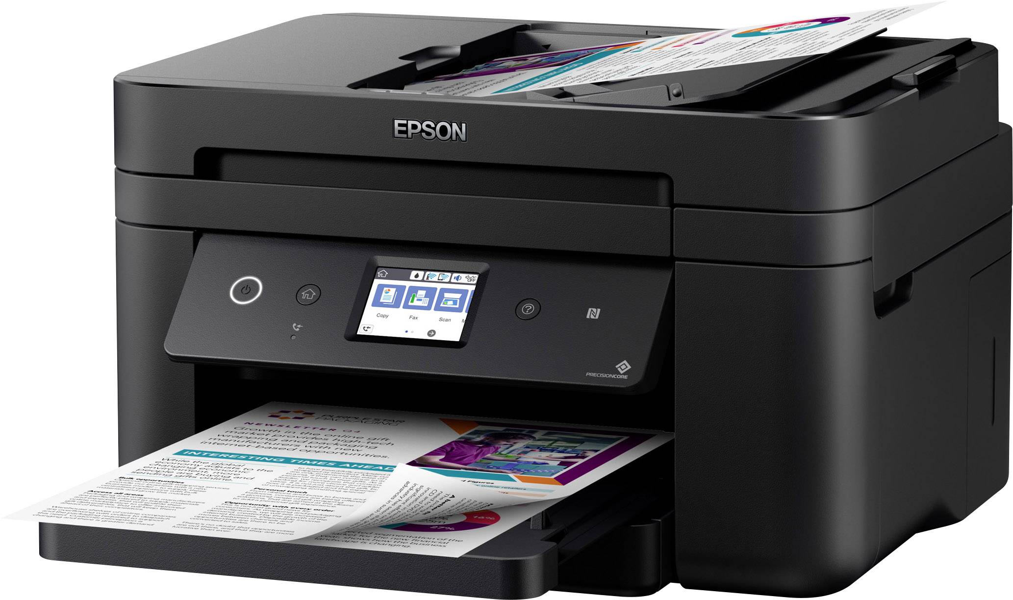 Epson WorkForce WF-2860DWF Multifunktionsdrucker Tintenstrahl Farbe A4 Drucker, Scanner, Kopierer, Fax LAN, WLAN, NFC, Duplex