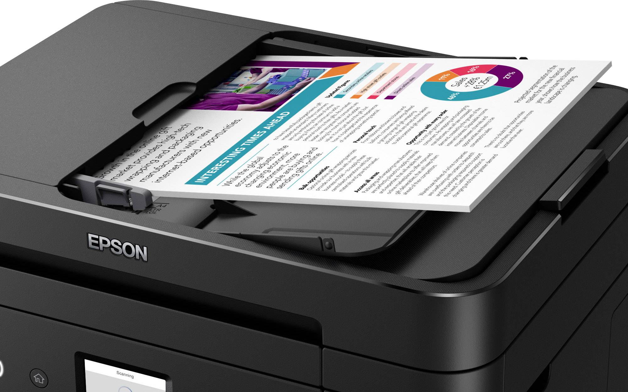 Epson WorkForce WF-2860DWF - Multifunktionsdrucker - Farbe - Tintenstrahl - A4/Legal (Medien) - bis zu 14 Seiten/Min. (Drucken)