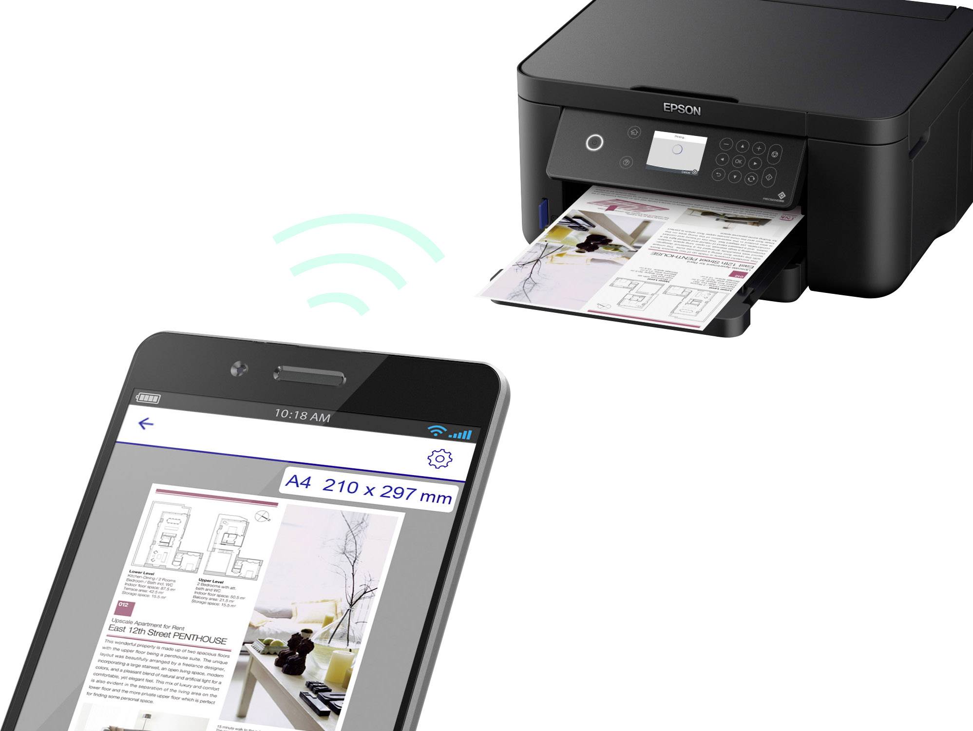 Epson Expression Home XP-5100 Multifunktionsdrucker Tintenstrahl Farbe A4 Drucker, Scanner, Kopierer WLAN, Duplex