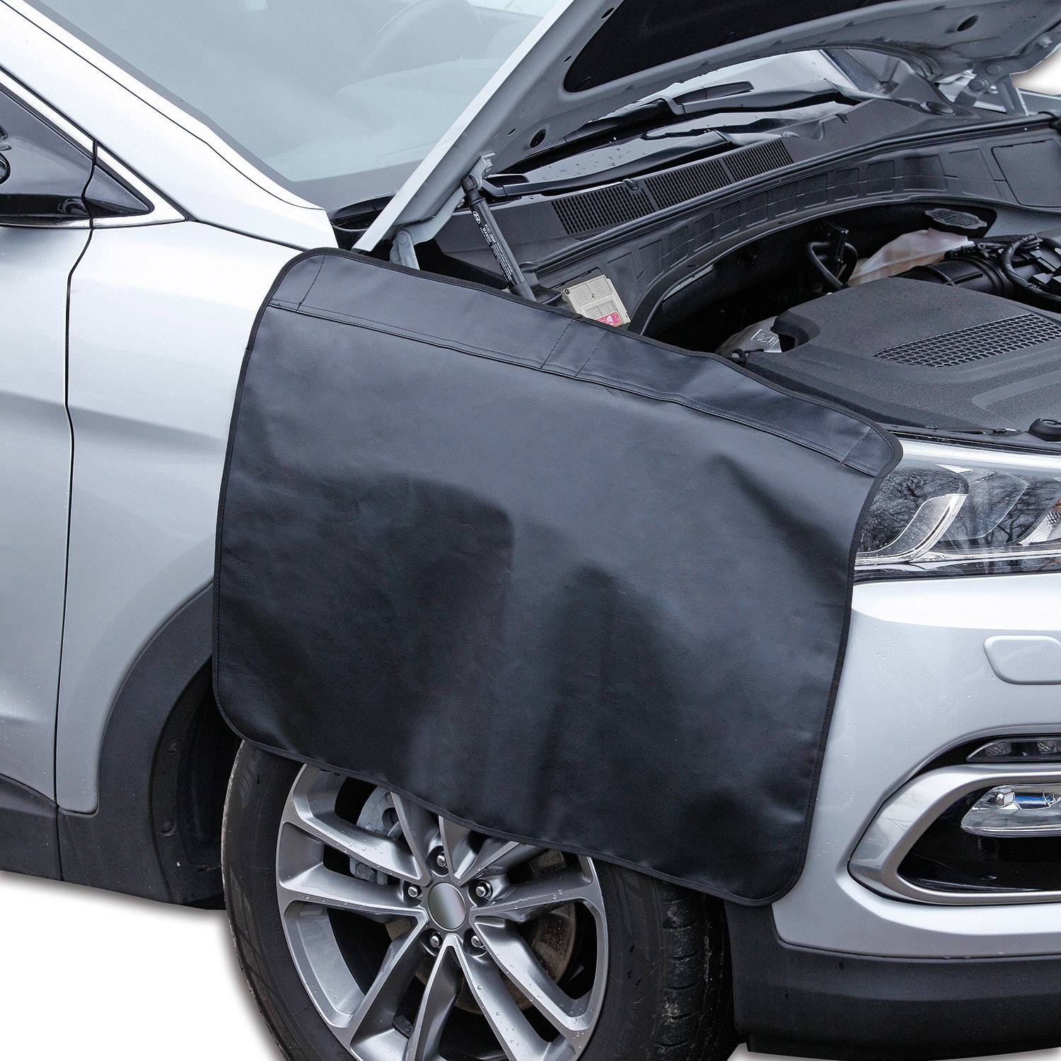 cartrend 146005 Kotflügelschoner mit Magnethalt. sw Kotflügelschoner (L x B) 90 mm x 70 cm