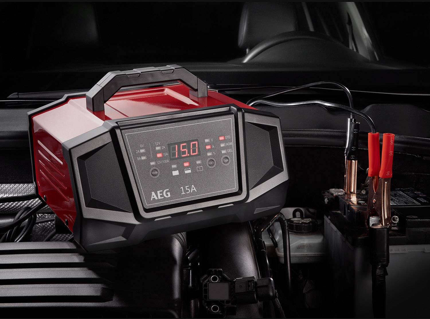 AEG Werk WM15/100A 158009 Kfz-Ladegerät 12 V, 6 V 8 A 15 A