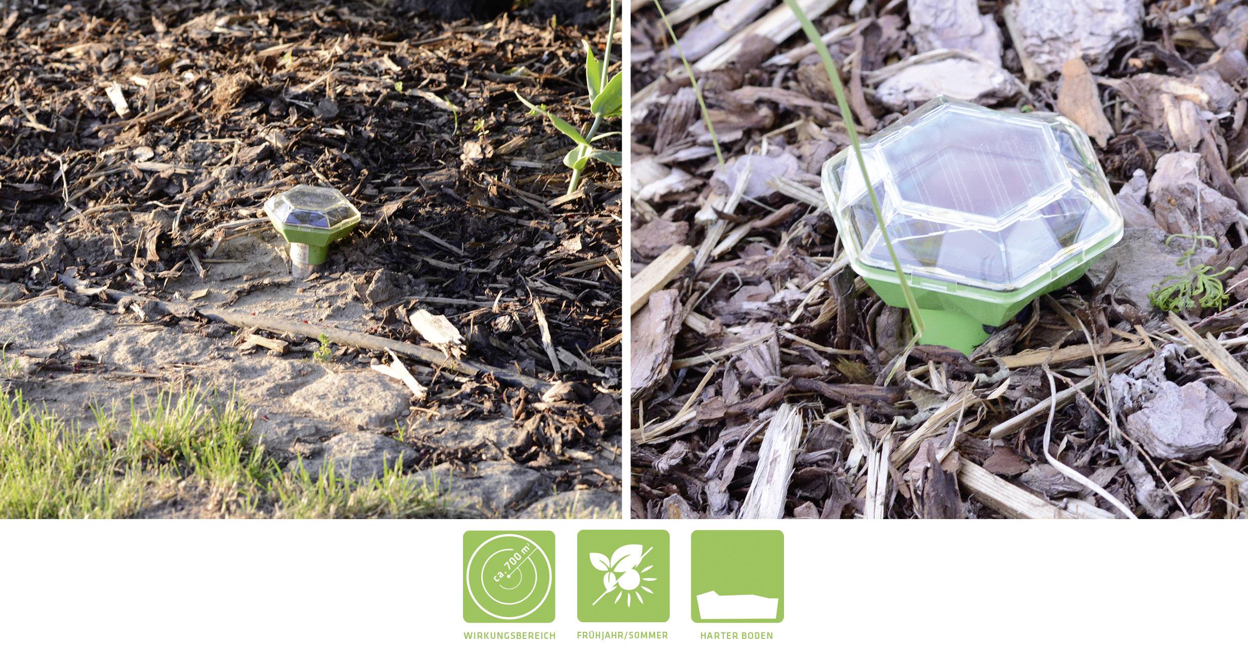 Gardigo Diamant Wühlmausvertreiber Funktionsart Vibration Wirkungsbereich 700m² 1St.