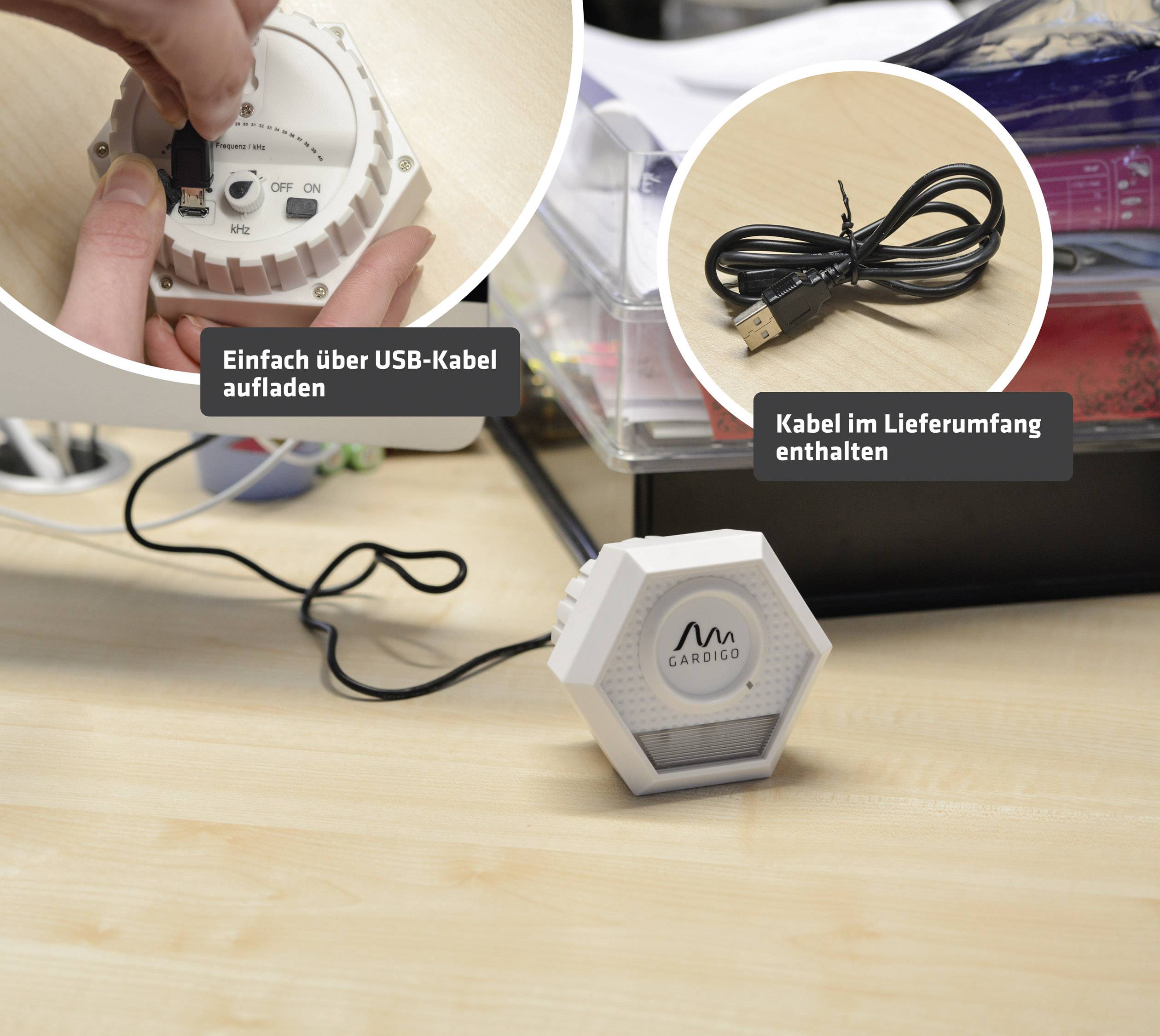 Gardigo Raccoon Tiervertreiber Funktionsart Ultraschall, Blitzlicht Wirkungsbereich 200m² 1St.