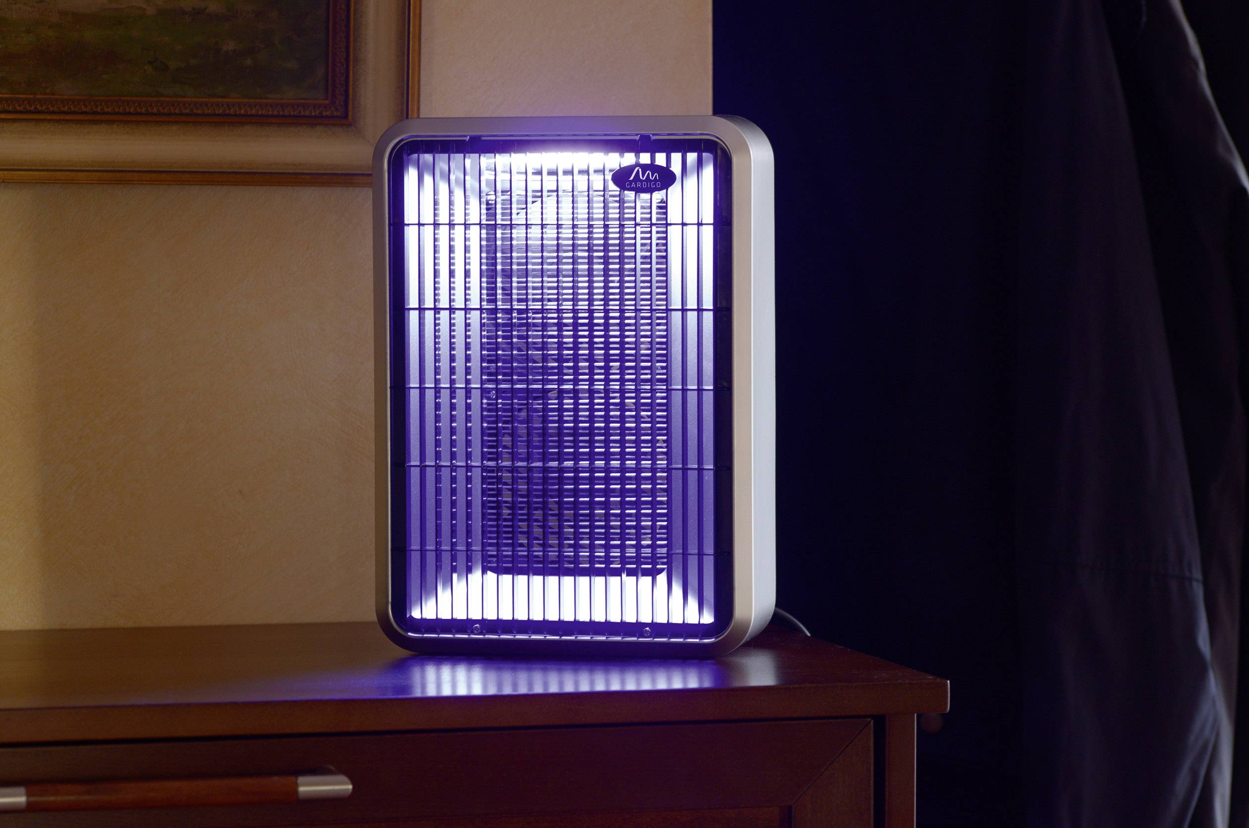 Gardigo Fan Duo 62450 UV-Insektenfänger UV-Licht, Stromgitter (B x H x T) 245 x 380 x 105 mm Schwarz, Silber 1 St.