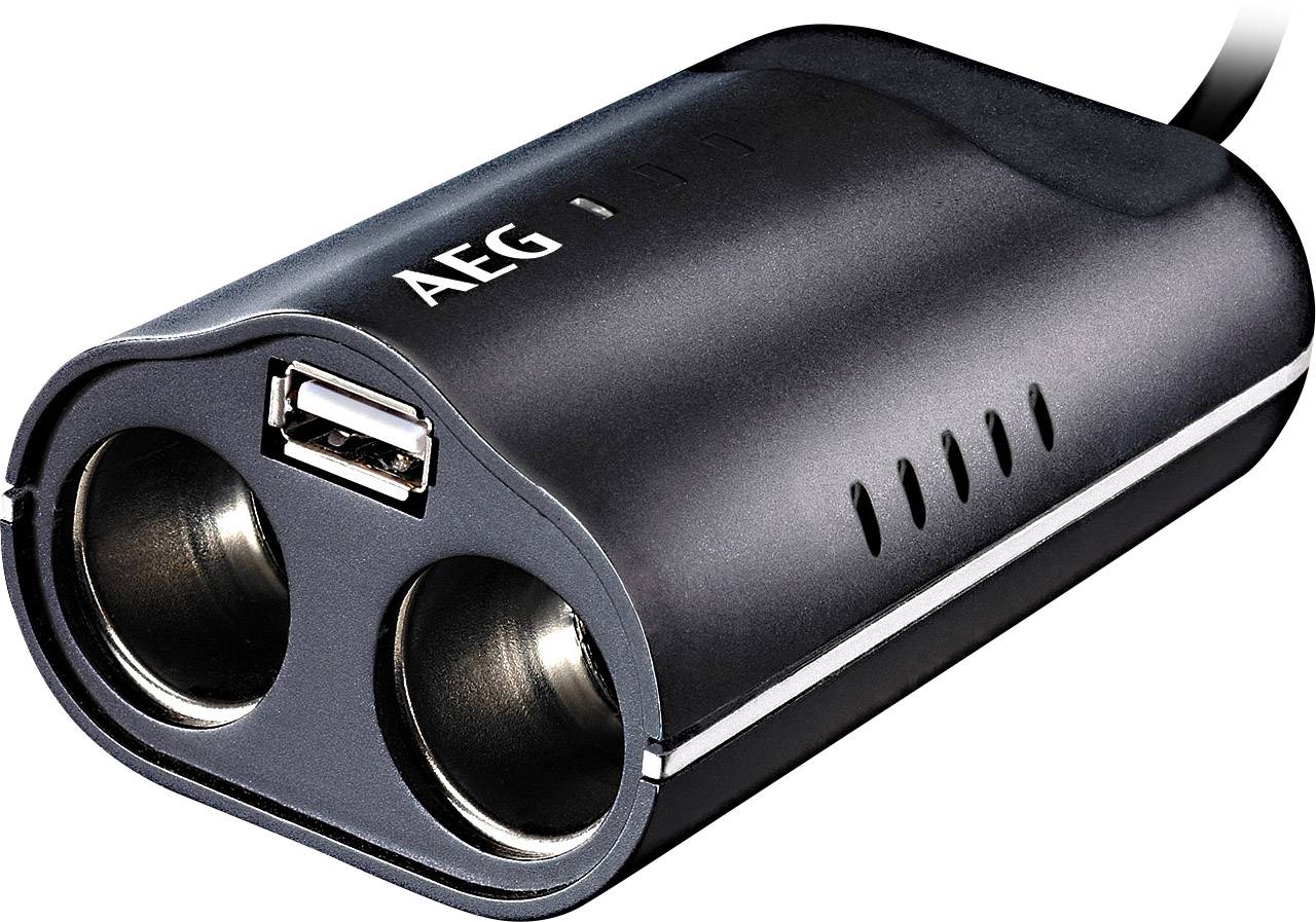 AEG 97220 Zigarettenanzünder-Verteiler Anzahl Zigarettenkupplungen 2 x Schnittstellen: USB 1 x Belastbarkeit Strom max. 12A