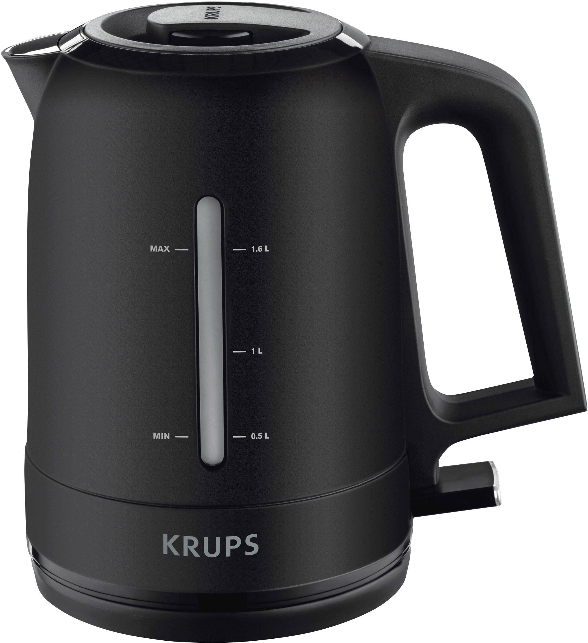 Krups Wasserkocher Pro Aroma Schwarz Wasserkocher Schwarz Fassungsvermögen: 1.6 l