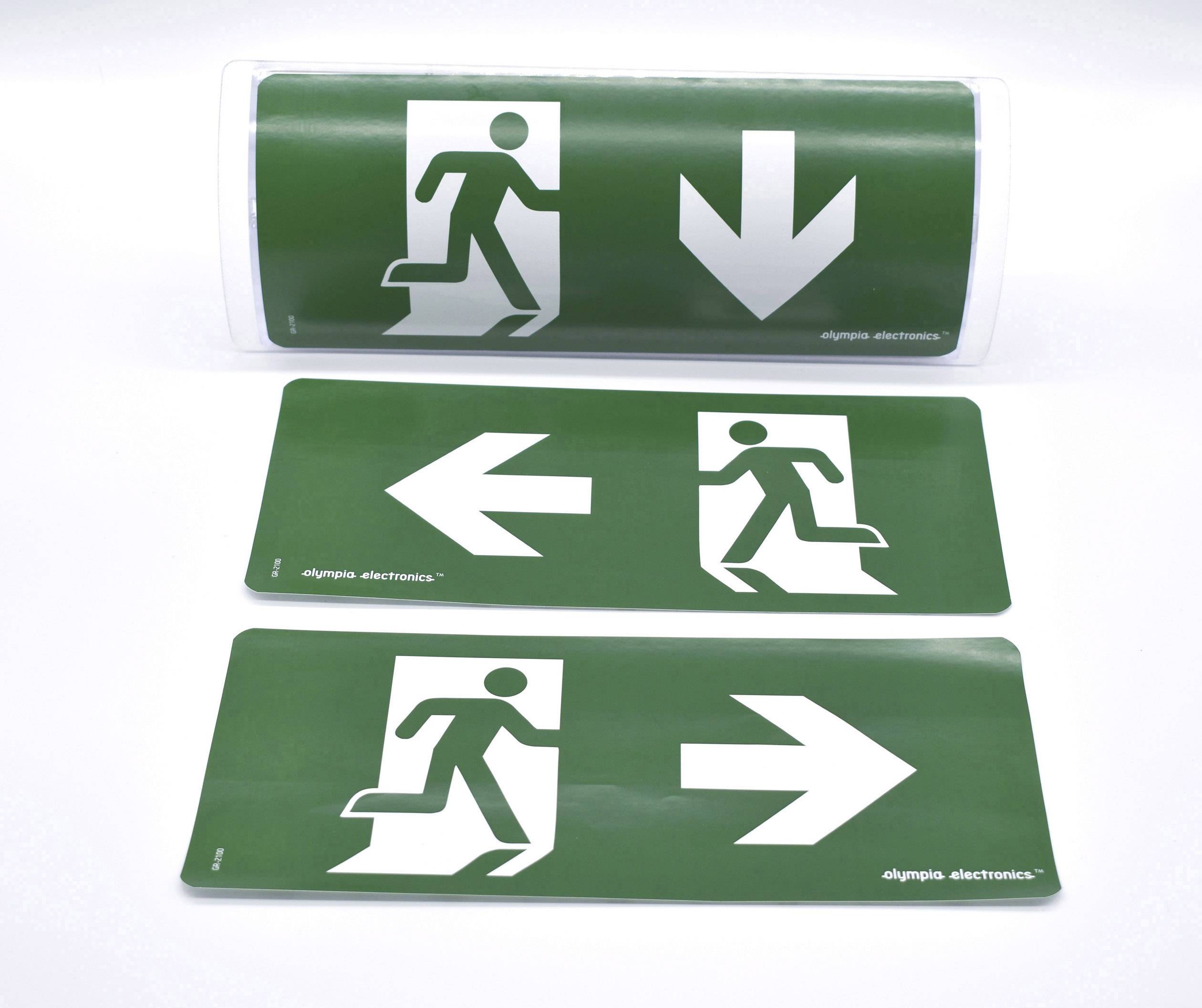 Olympia Electronics GR-2110 LED Fluchtweg-Notbeleuchtung Wandmontage rechts, links, runter