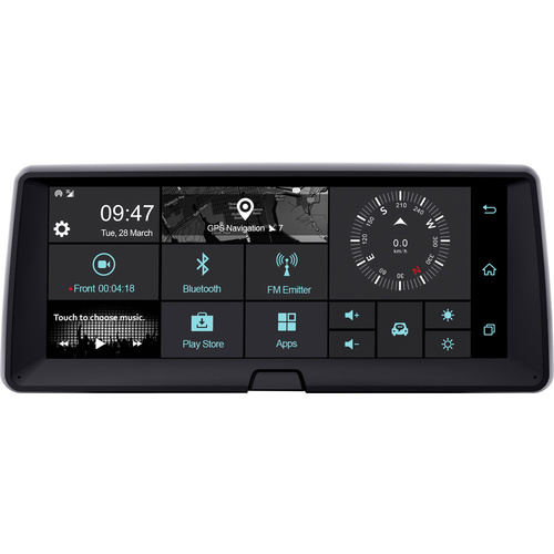 Phonocar VM321 Dashboard Multimediasystem Dashcam mit GPS WLAN, Touch-Screen, Display, Mikrofon