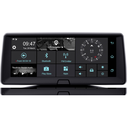 Phonocar VM321E Dashboard Multimediasystem Dashcam mit GPS Kartenmaterial Europa auf SD-Karte, Mikr