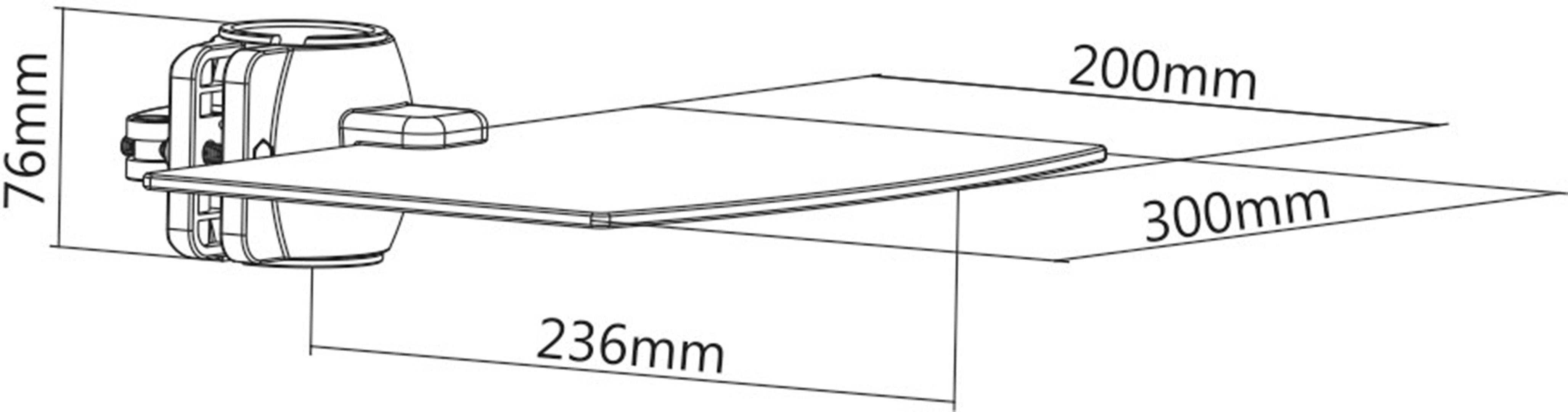 My Wall Ablagefach Passend für Serie (Halter): myWall HD 5 L Boden-Decken-Stange Schwarz