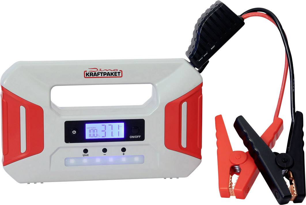 Dino KRAFTPAKET Schnellstartsystem Starthilfegerät 136235 Starthilfestrom (12 V)=300A 12 V-Ausgang 2x, Arbeitsleuchte
