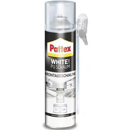Pattex White Line Montageschaum Herstellerfarbe Weiß PUW50 500 ml