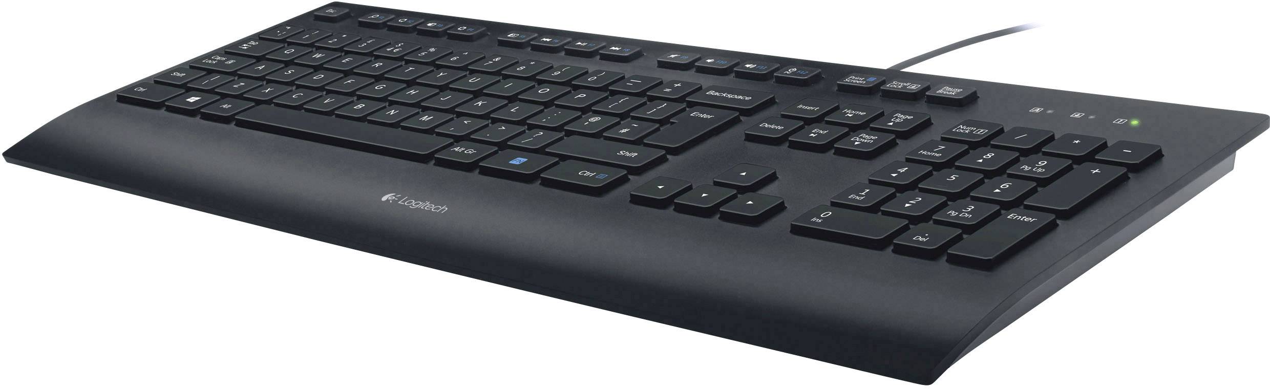 Logitech K280e B2B USB Tastatur Deutsch, QWERTZ Schwarz Spritzwassergeschützt