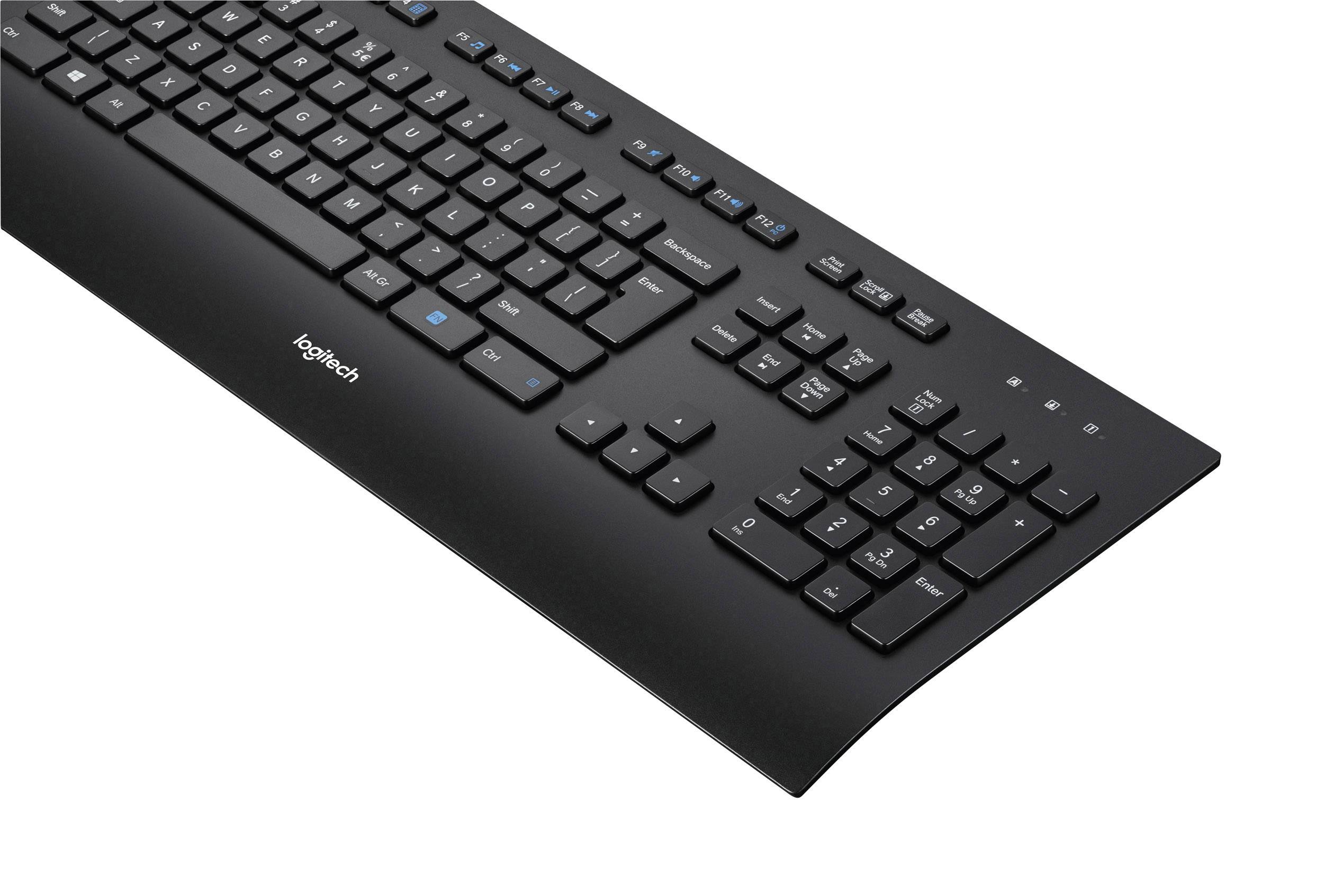 Logitech K280e B2B USB Tastatur Deutsch, QWERTZ Schwarz Spritzwassergeschützt