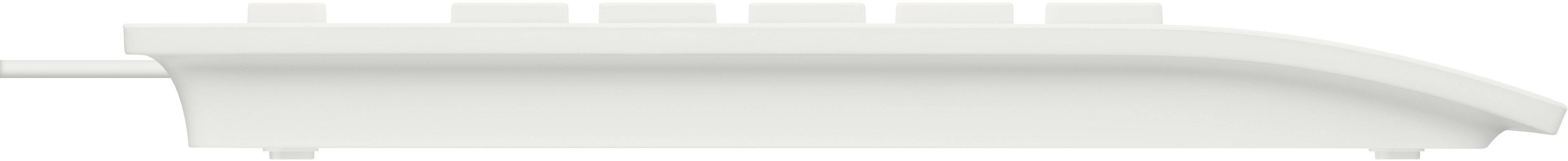 Logitech K280e B2B USB Tastatur Deutsch, QWERTZ Weiß Spritzwassergeschützt