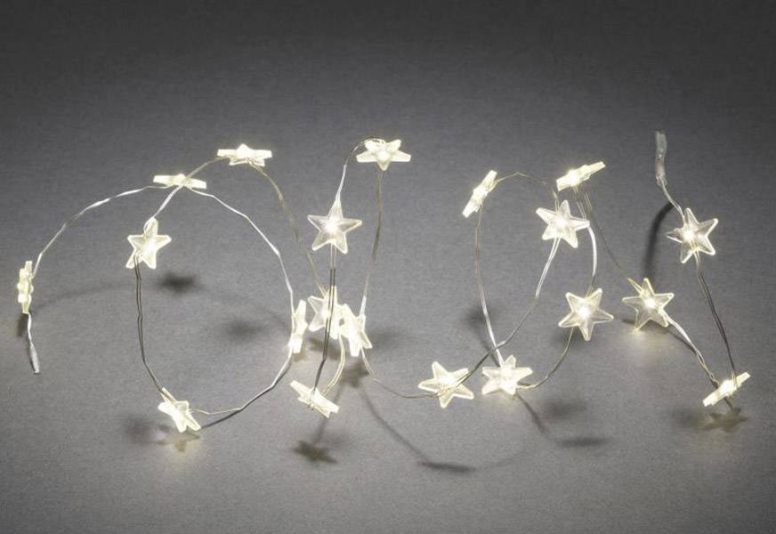 Konstsmide 3139-103 Lichterketten mit Batterien Innen batteriebetrieben Anzahl Leuchtmittel 40 LED Warmweiß Beleuchtete Länge: 2.10 m