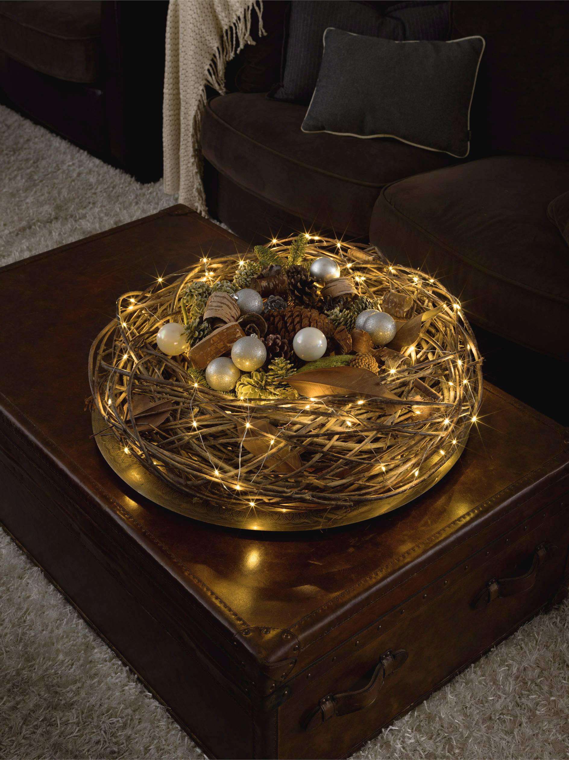 Konstsmide 6386-890 Weihnachtsbaum-Beleuchtung Innen EEK: G (A - G) netzbetrieben Anzahl Leuchtmittel 50 LED Bernstein