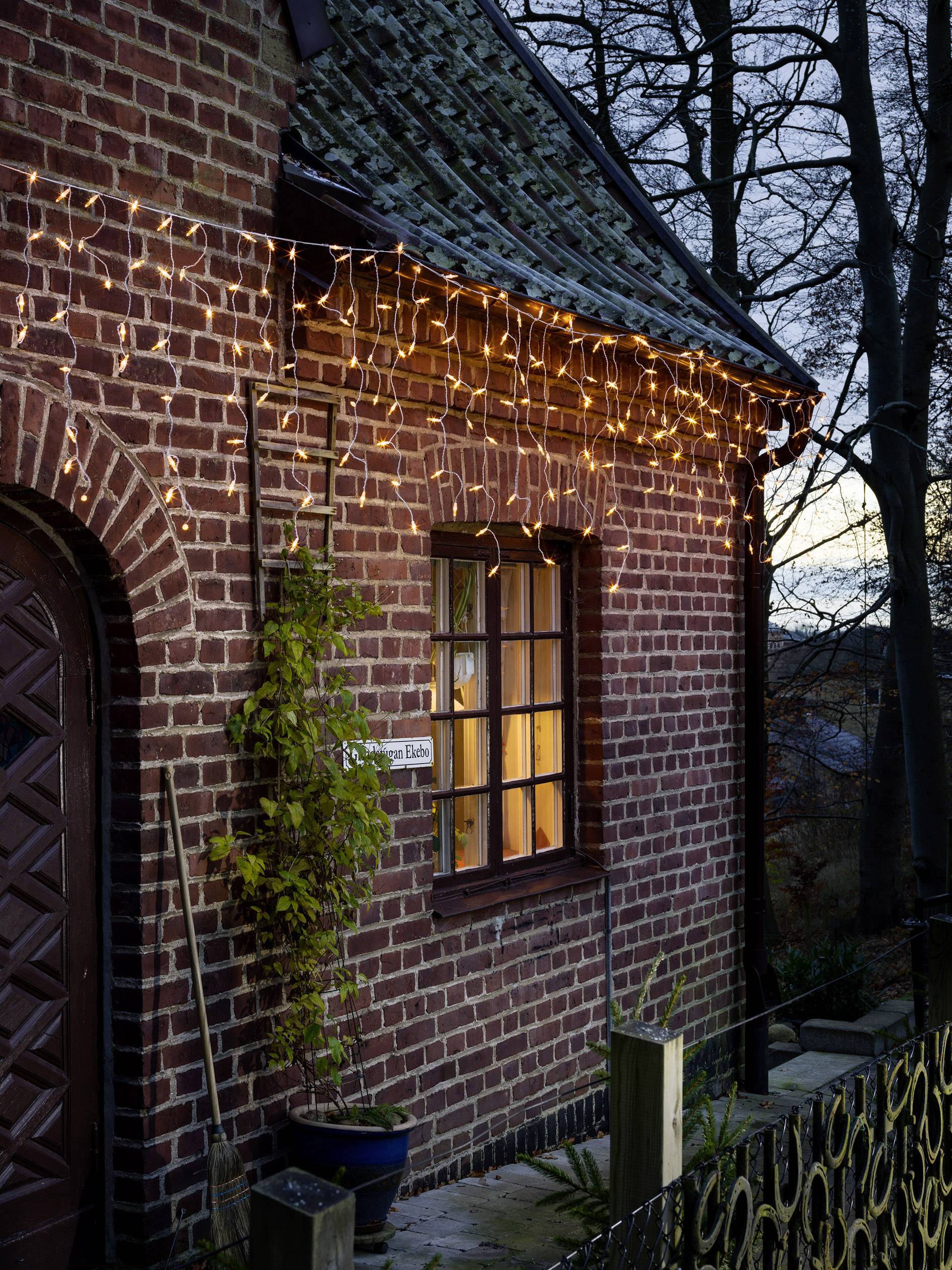 Konstsmide Lichtervorhang-Eisregen Außen 230 V/50 Hz EEK: F (A - G) 200 LED Bernstein