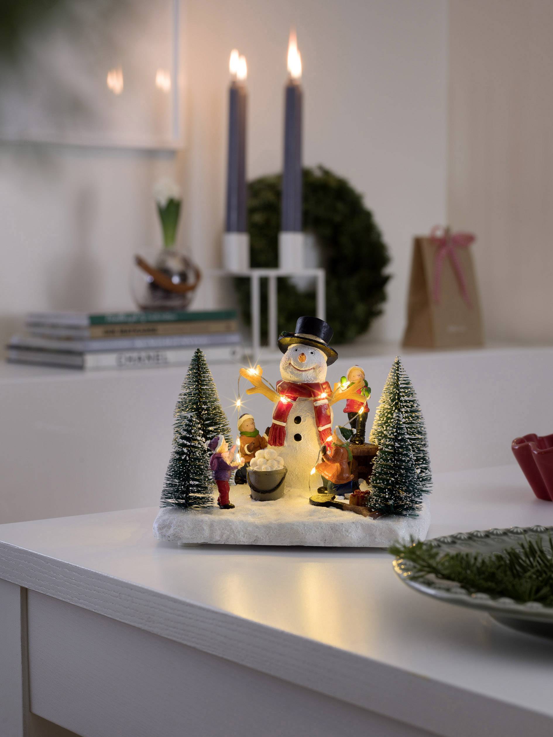 Konstsmide 4202-000 LED-Szenerie Schneemann Gelb LED Bunt