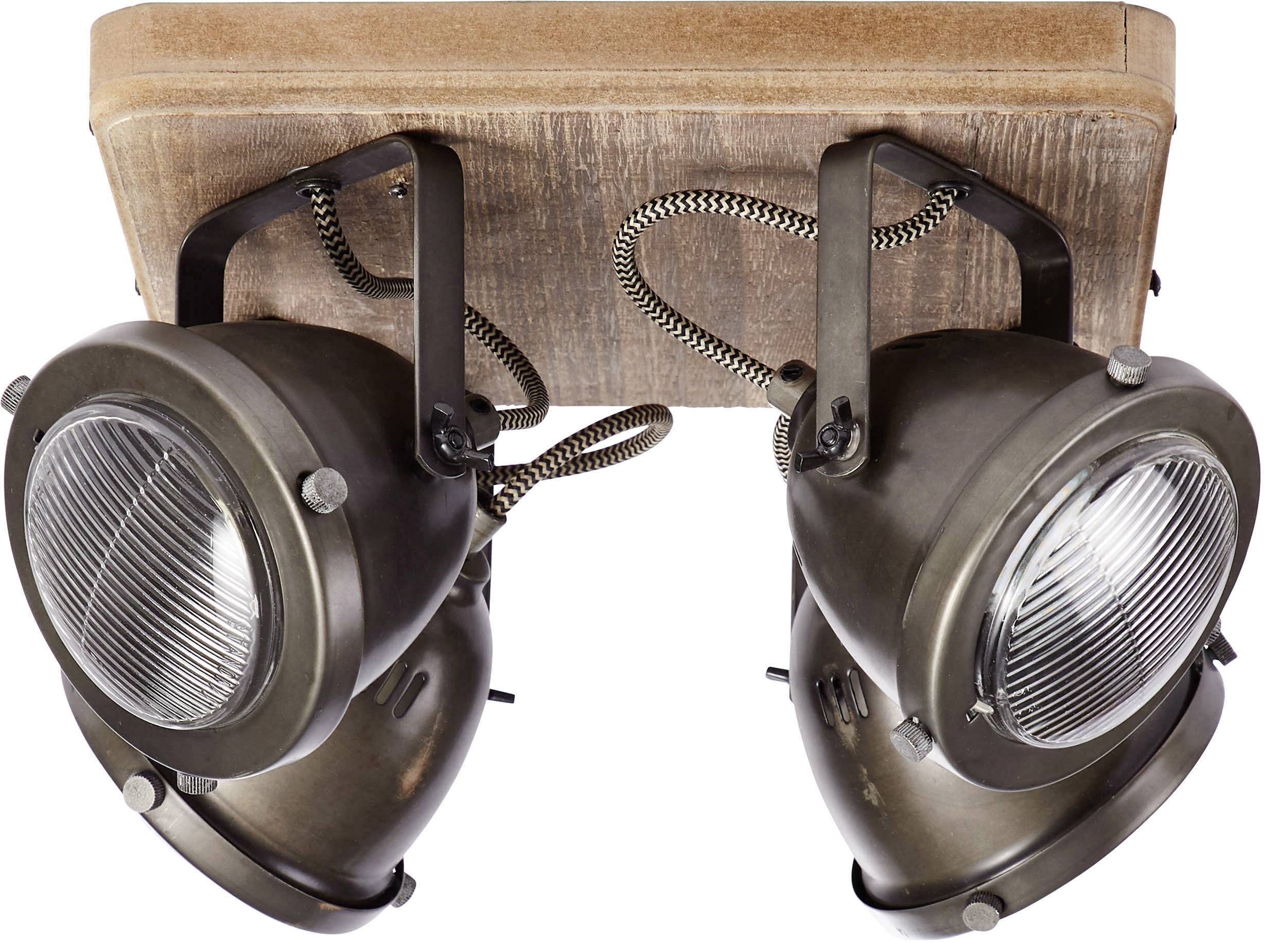 Brilliant Carmen Wood 72035/84 Deckenstrahler LED GU10 100 W Holz, Edelstahl (gebürstet)