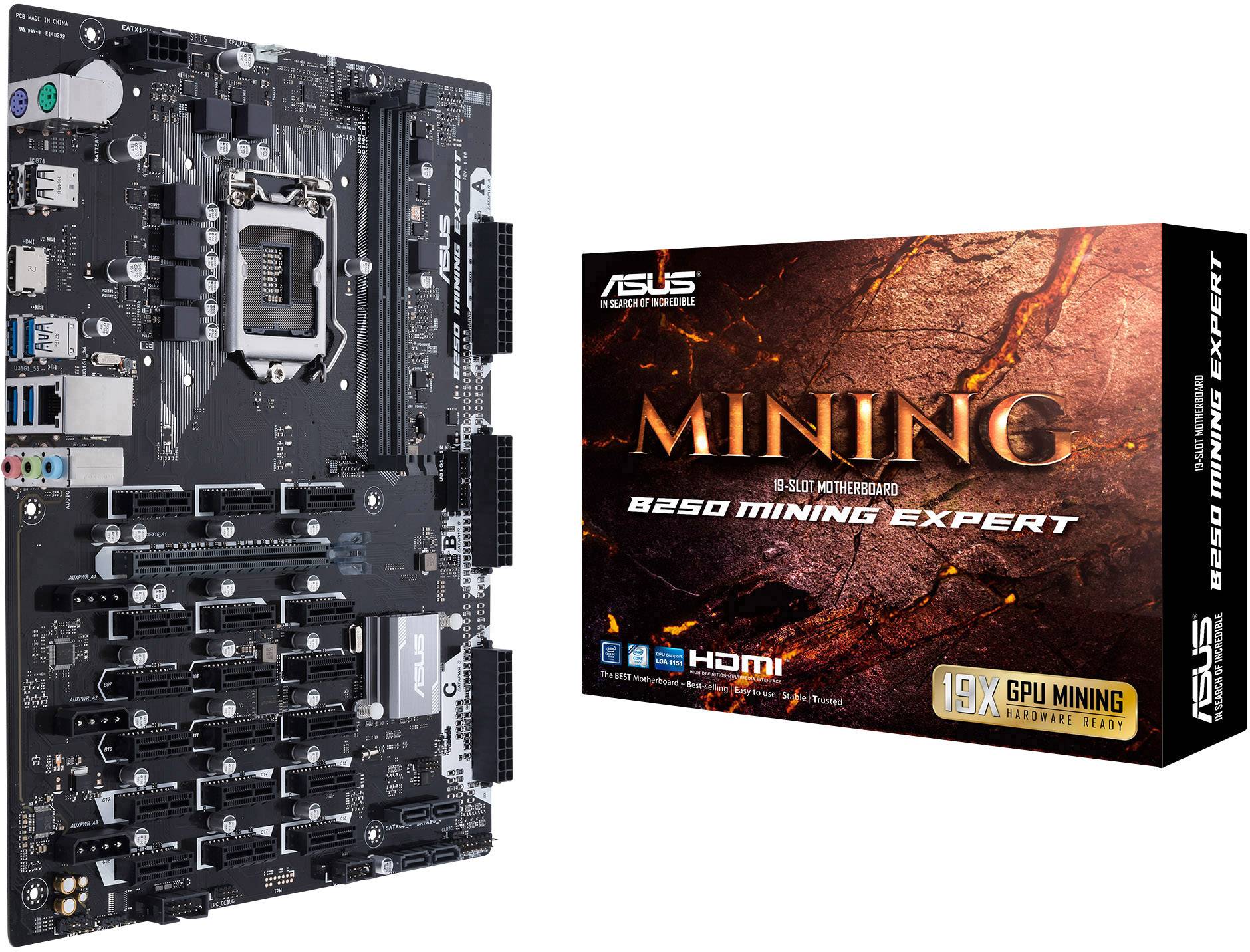 ASUS B250 MINING EXPERT - Motherboard - ATX - LGA1151 Socket - B250 - USB 3.1 Gen 1