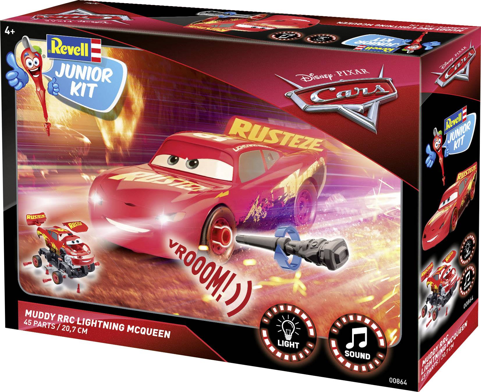Revell 00864 Muddy RRC Lightning McQueen Automodell Bausatz 1:20
