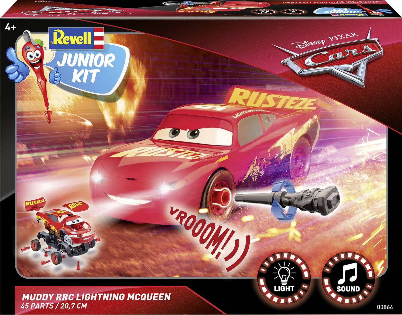 Revell 00864 Muddy RRC Lightning McQueen Automodell Bausatz 1:20