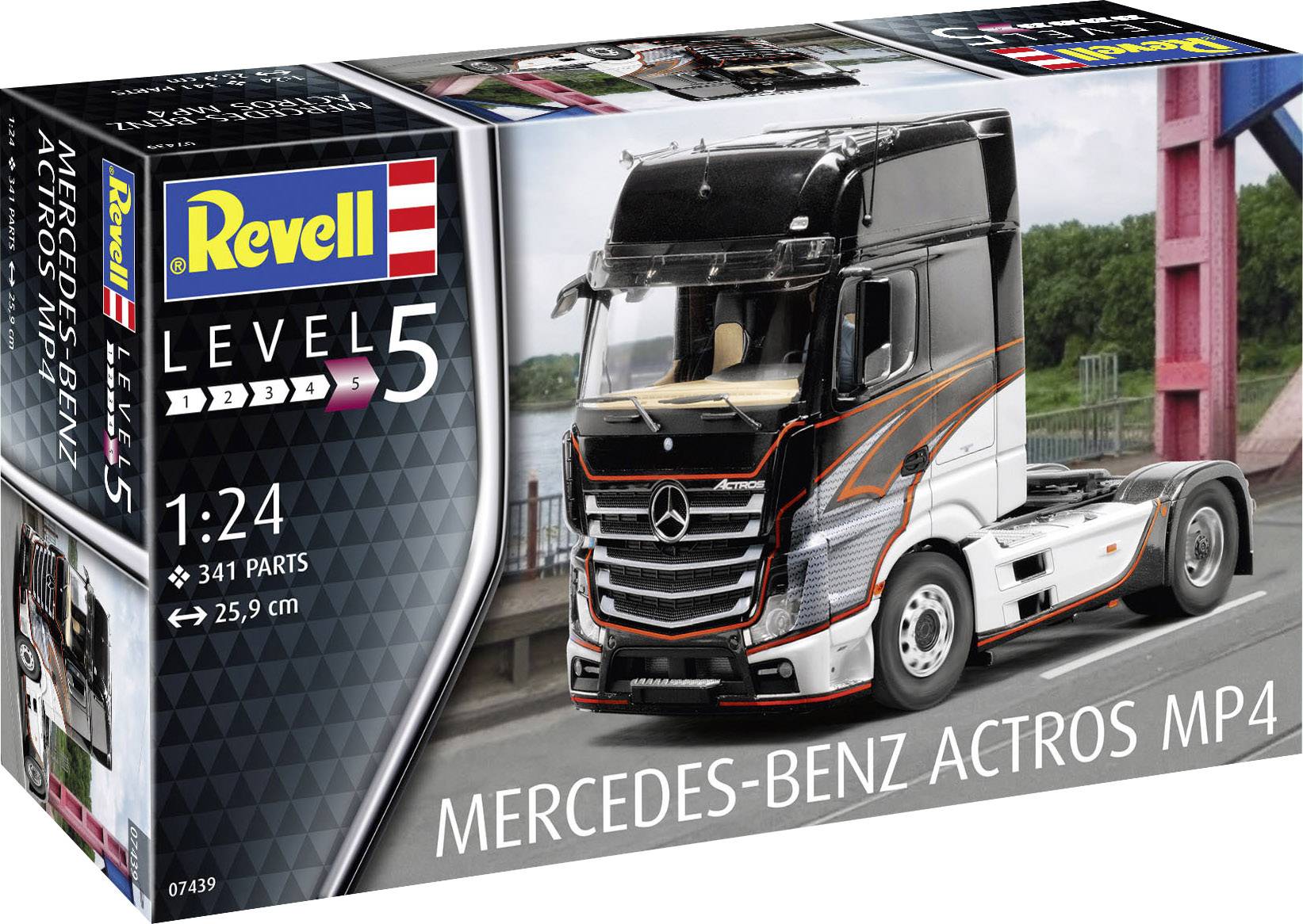 Revell 07439 Mercedes-Benz Actros MP4 Automodell Bausatz 1:24