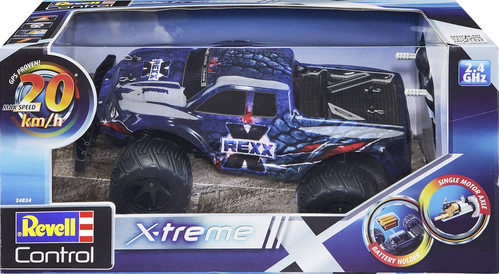 Revell Control 24824 X-Rexx RC Einsteiger Modellauto Elektro Geländewagen Heckantrieb (2WD)