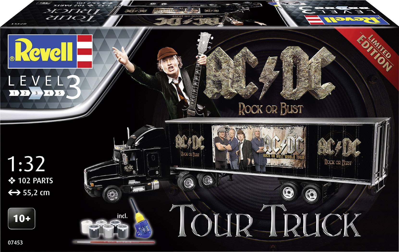 Revell 07453 "AC/DC" Tour Truck Automodell Bausatz 1:32