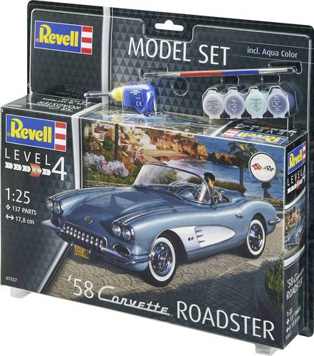 Revell 67037 58 Corvette Roadster Automodell Bausatz 1:25