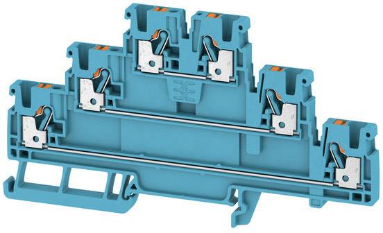 Ein blauer, mehrschichtiger Leiterplattenanschluss mit orangefarbenen Details, geeignet für industrielle elektrische Anwendungen.